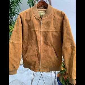 Men’s Boston Harbour Leather Jacket, Light Brown, Light Weight, Size Large